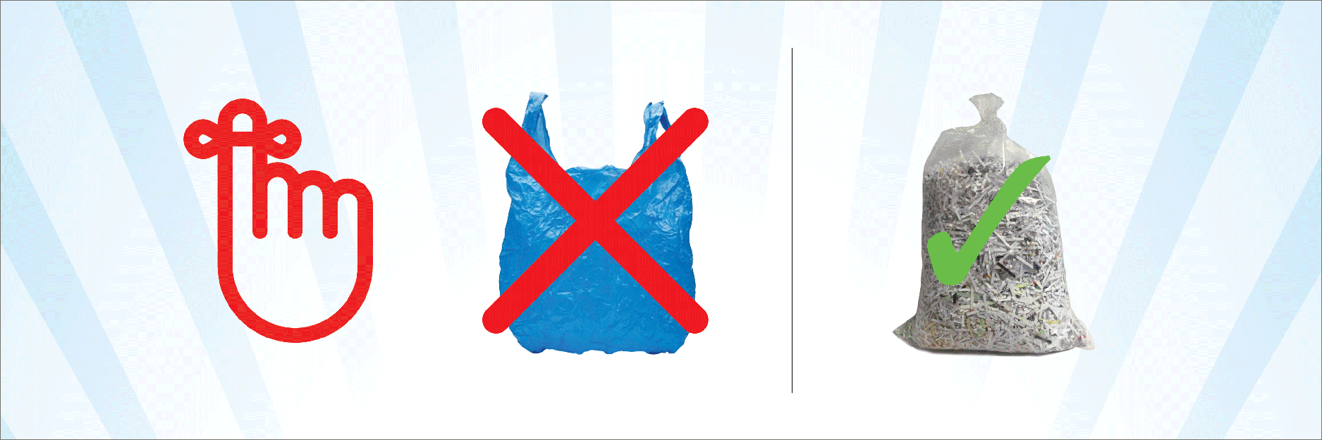 Recycle single online use plastic bags
