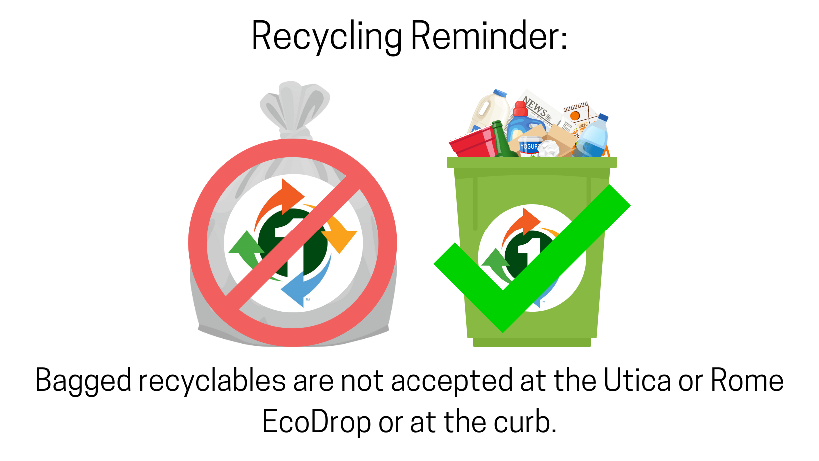 Bagged Recyclables Not Accepted News Slider